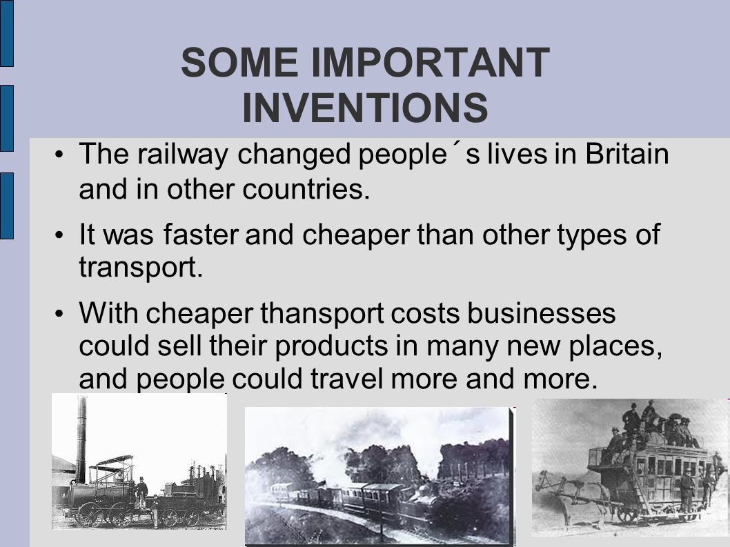 SOME IMPORTANT INVENTIONS