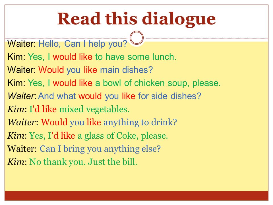 Read this dialogue