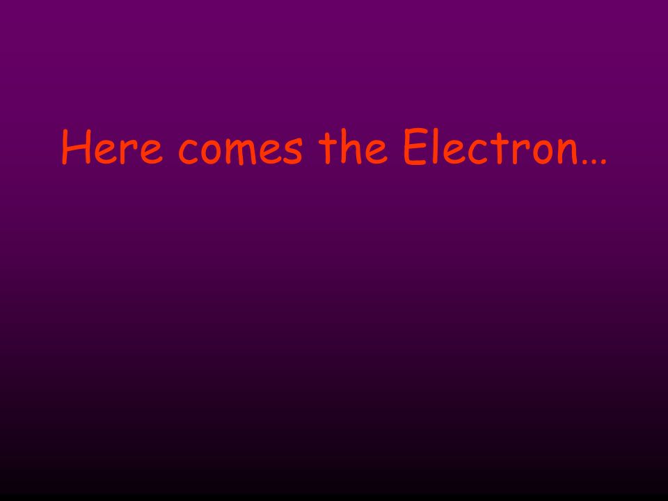 Here comes the Electron…