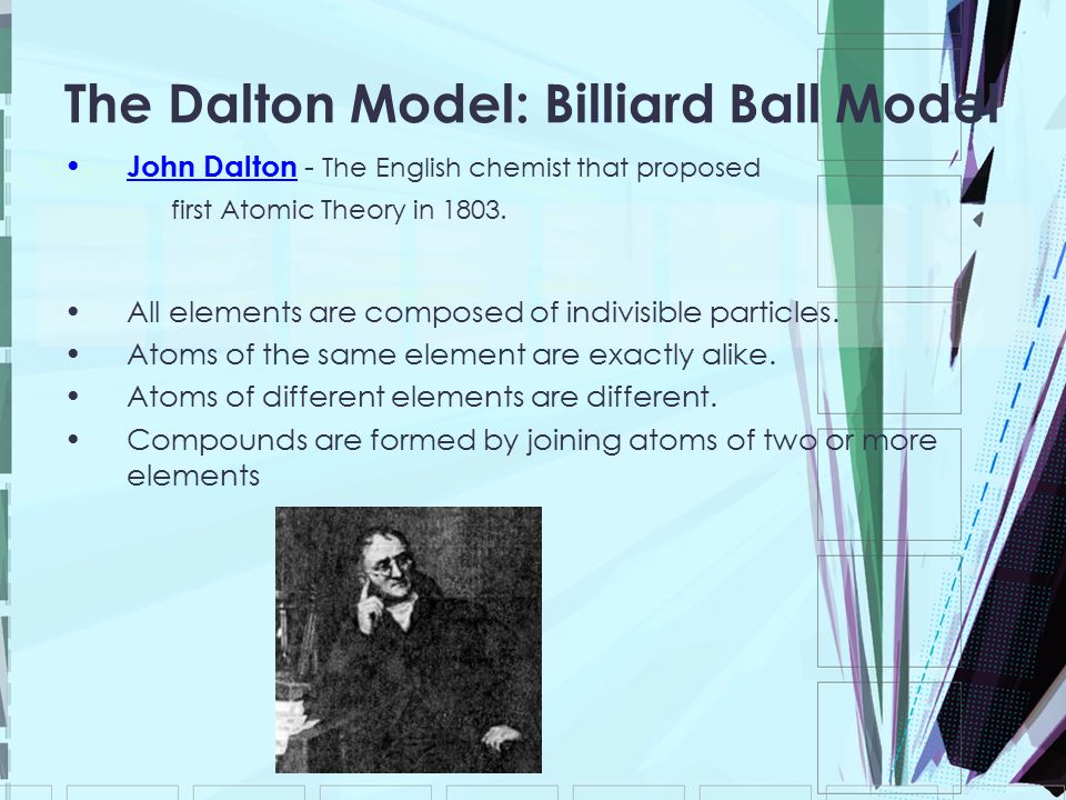 The Dalton Model: Billiard Ball Model