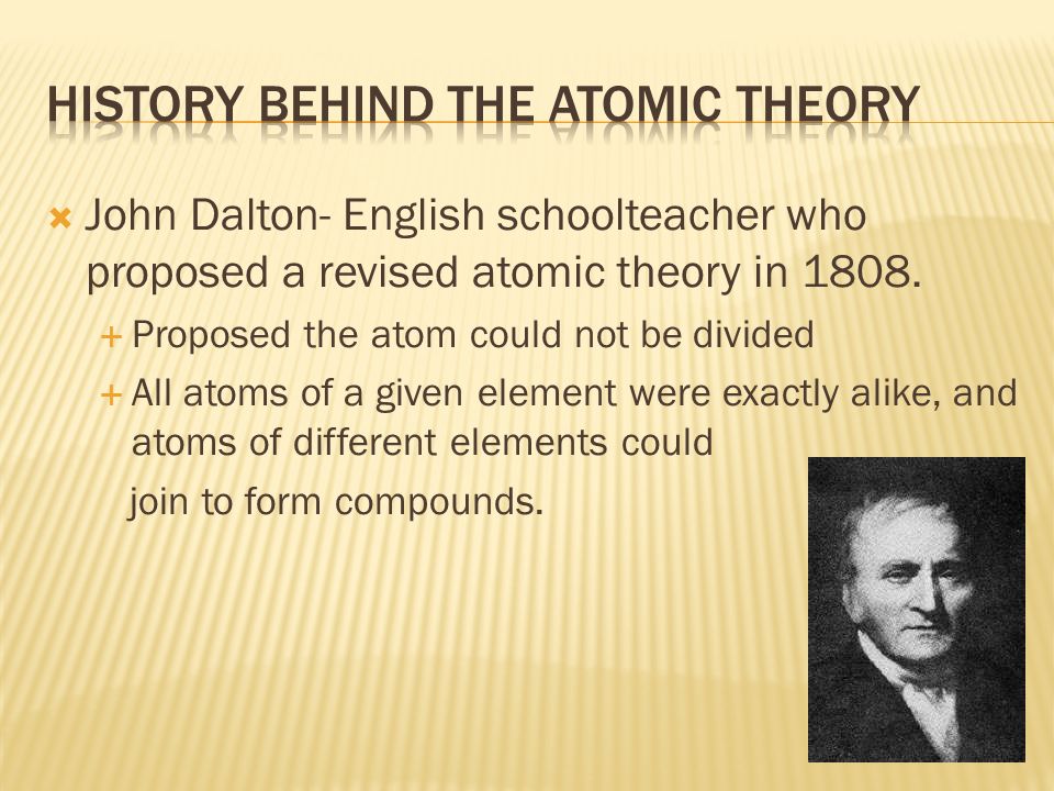 History Behind the Atomic Theory