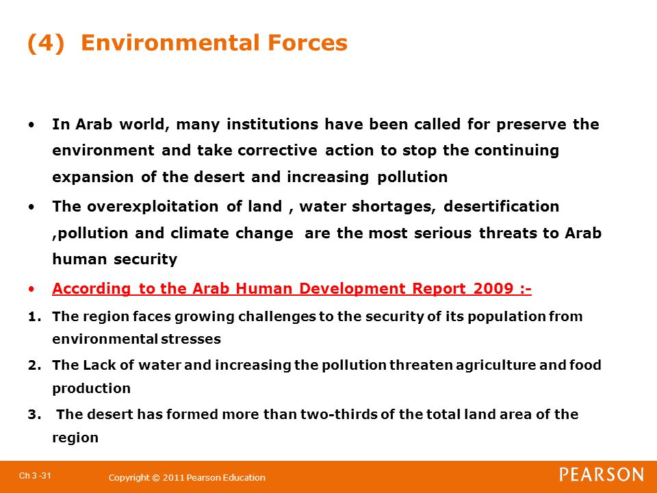 (4) Environmental Forces