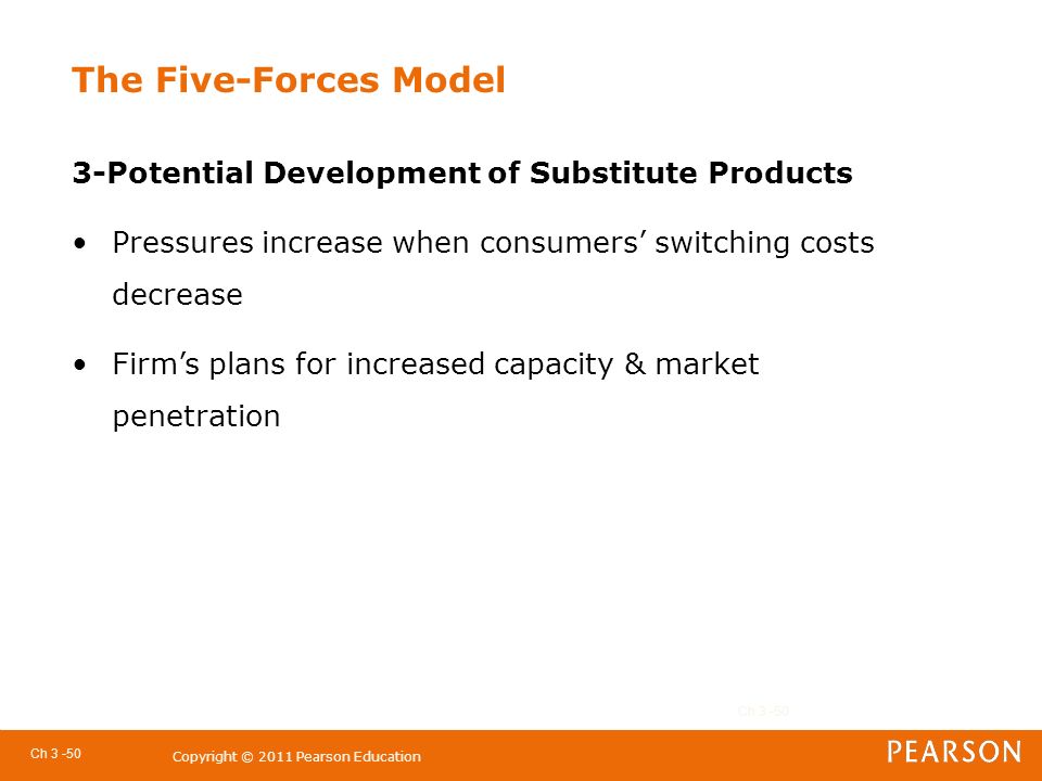 The Five-Forces Model 3-Potential Development of Substitute Products