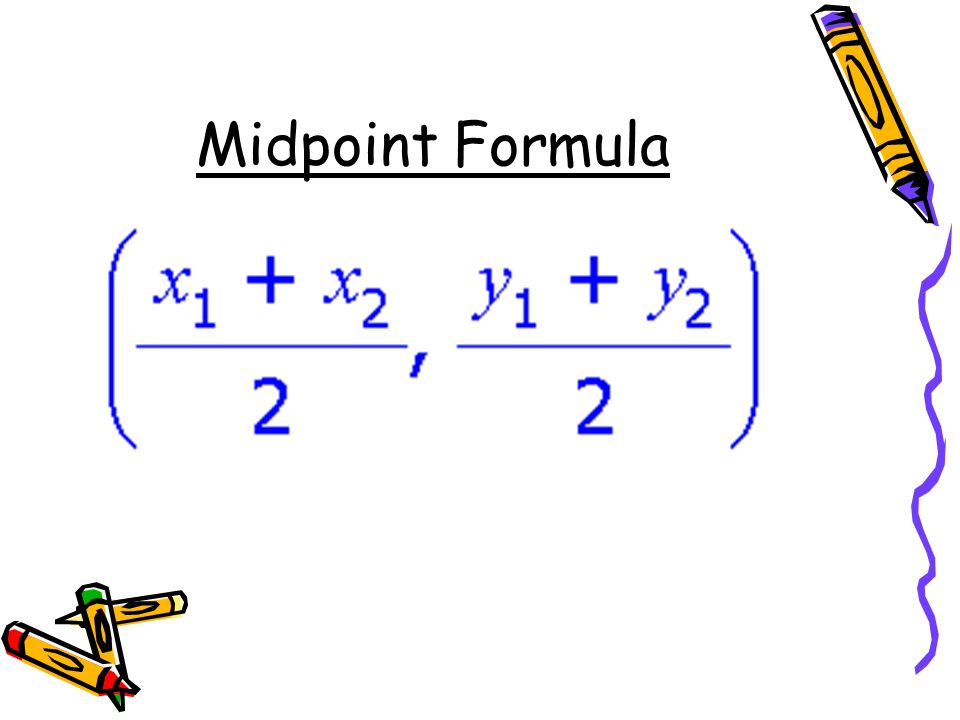 Formula midpoint Distance and