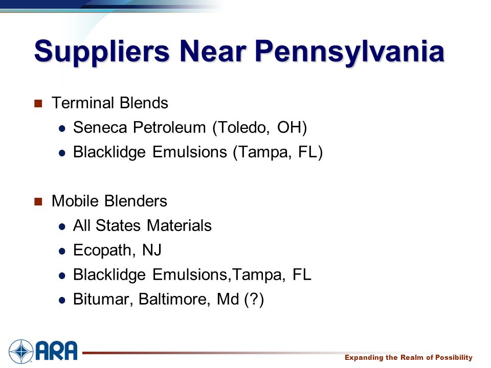 Suppliers Near Pennsylvania