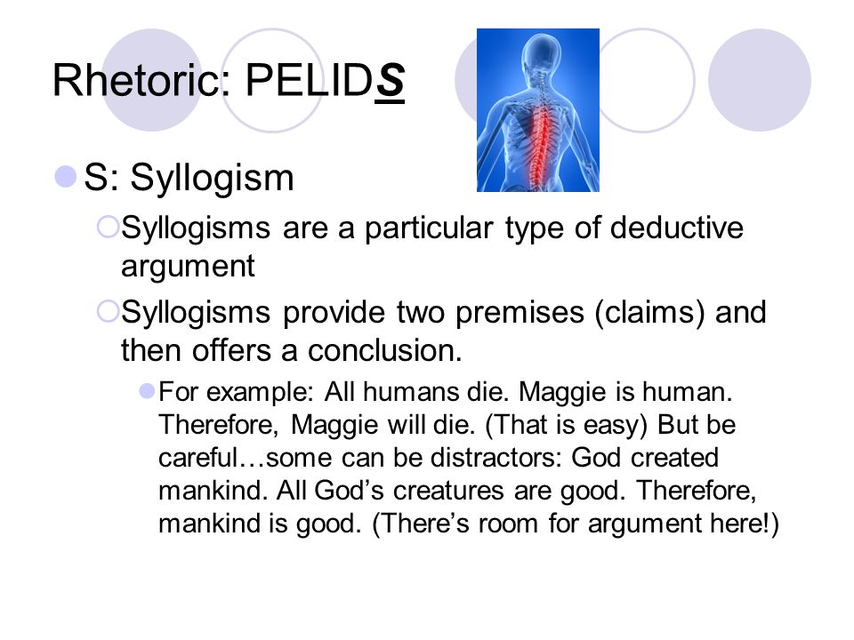 Rhetoric: PELIDS S: Syllogism