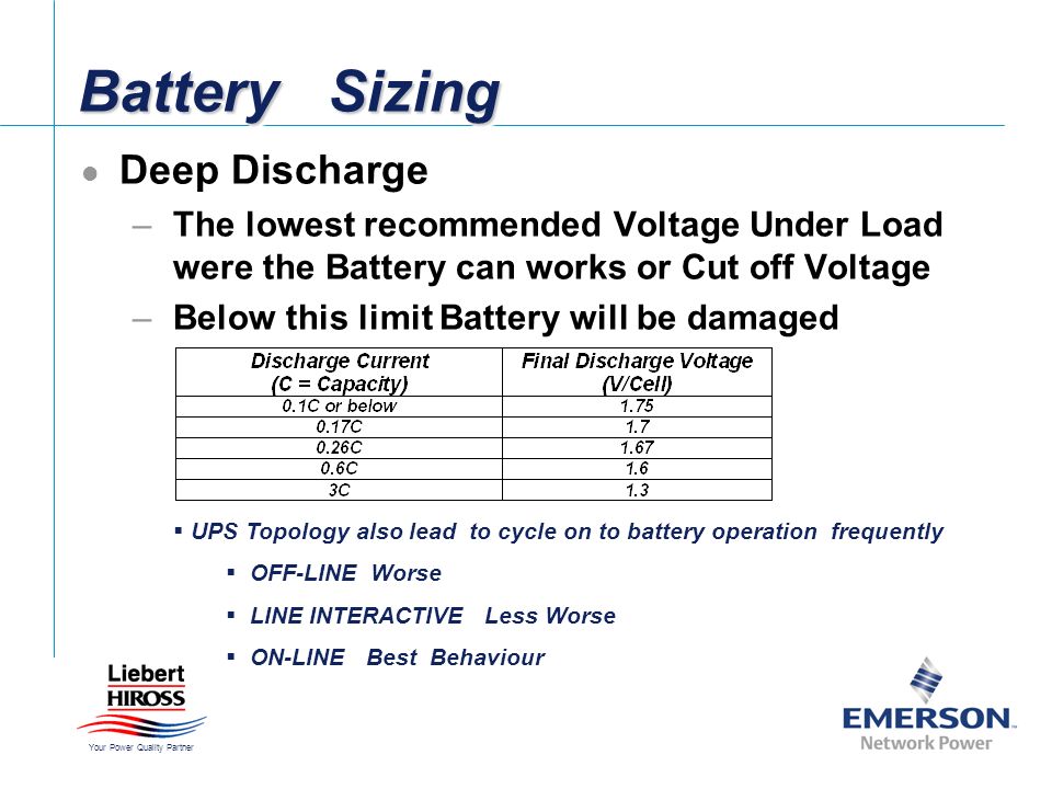 UPS Battery Battery Sizing - ppt video online download