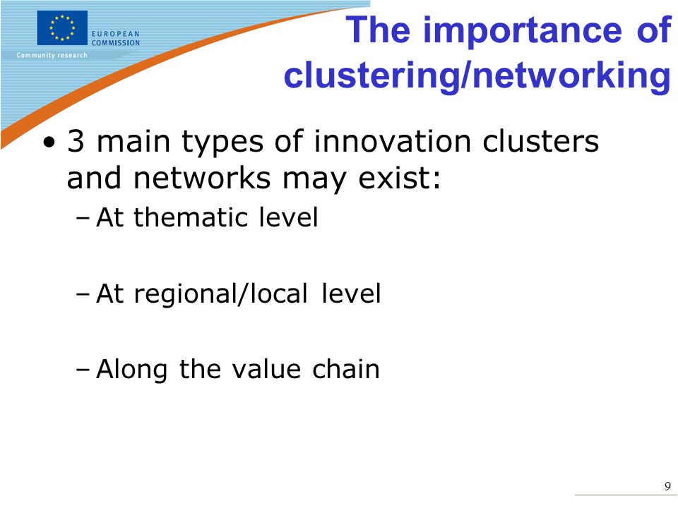 The importance of clustering/networking