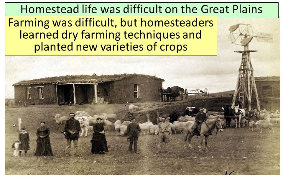 Homestead life was difficult on the Great Plains