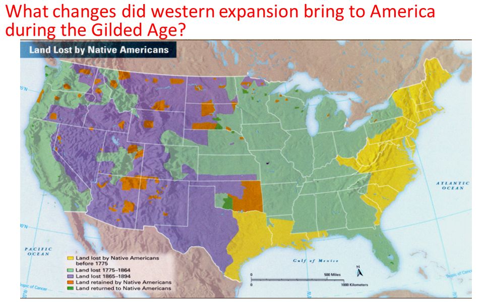 What changes did western expansion bring to America during the Gilded Age
