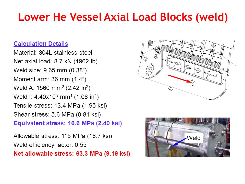 Lower He Vessel Axial Load Blocks (weld)