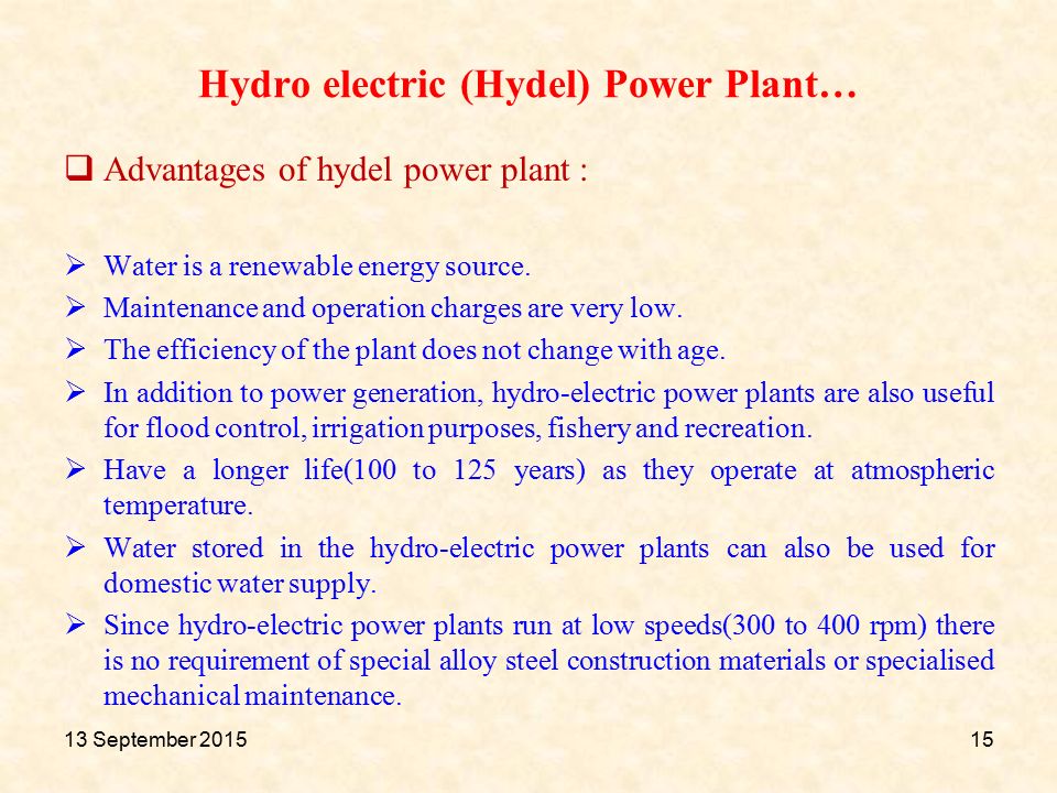Hydro electric (Hydel) Power Plant…