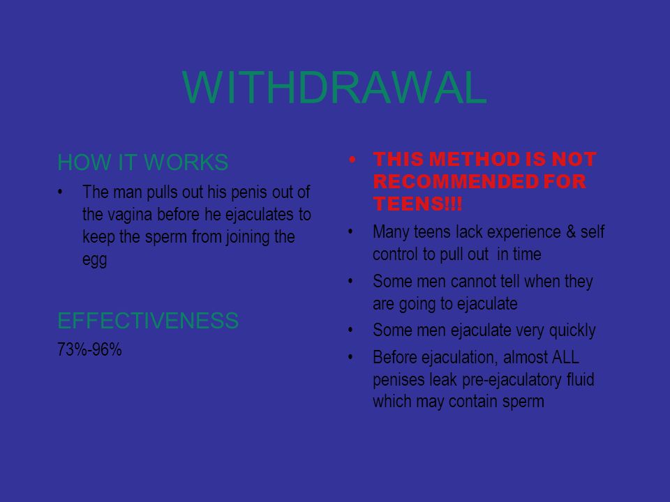 WITHDRAWAL HOW IT WORKS EFFECTIVENESS