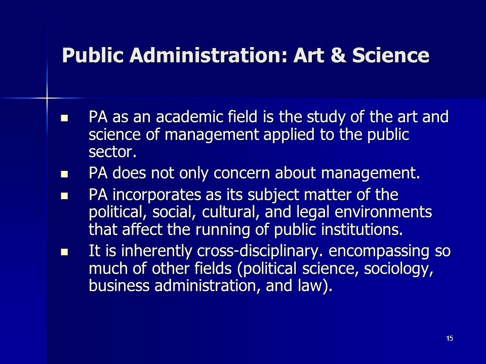 public administration and law