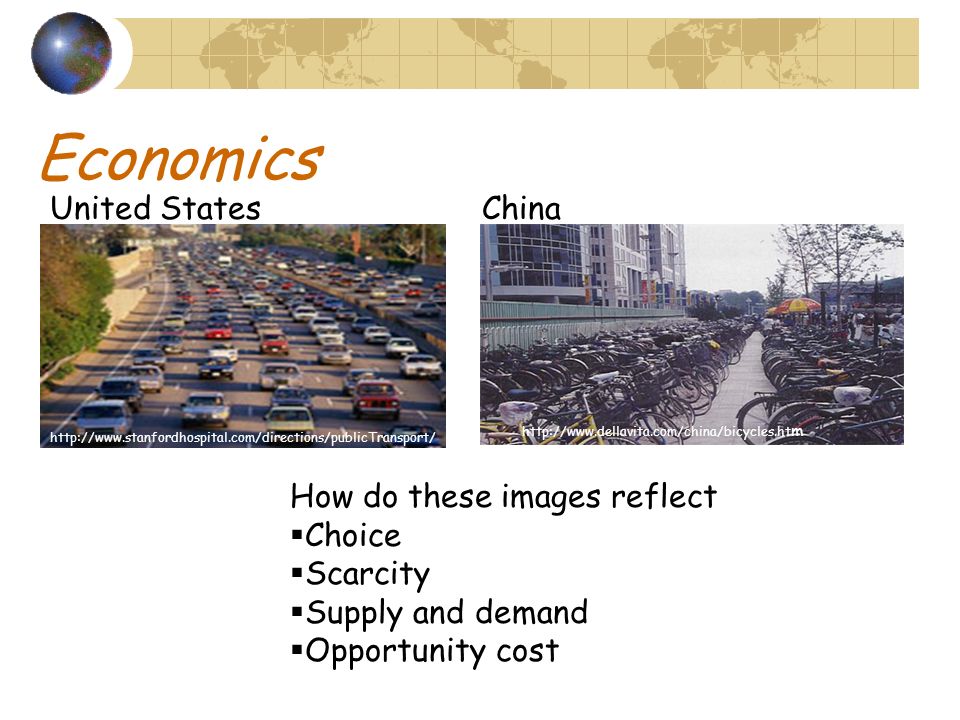 Economics United States China How do these images reflect Choice