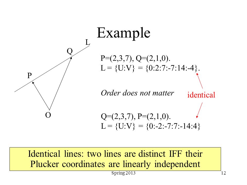 Plucker Coordinate Of A Line In 3 Space Ppt Video Online Download