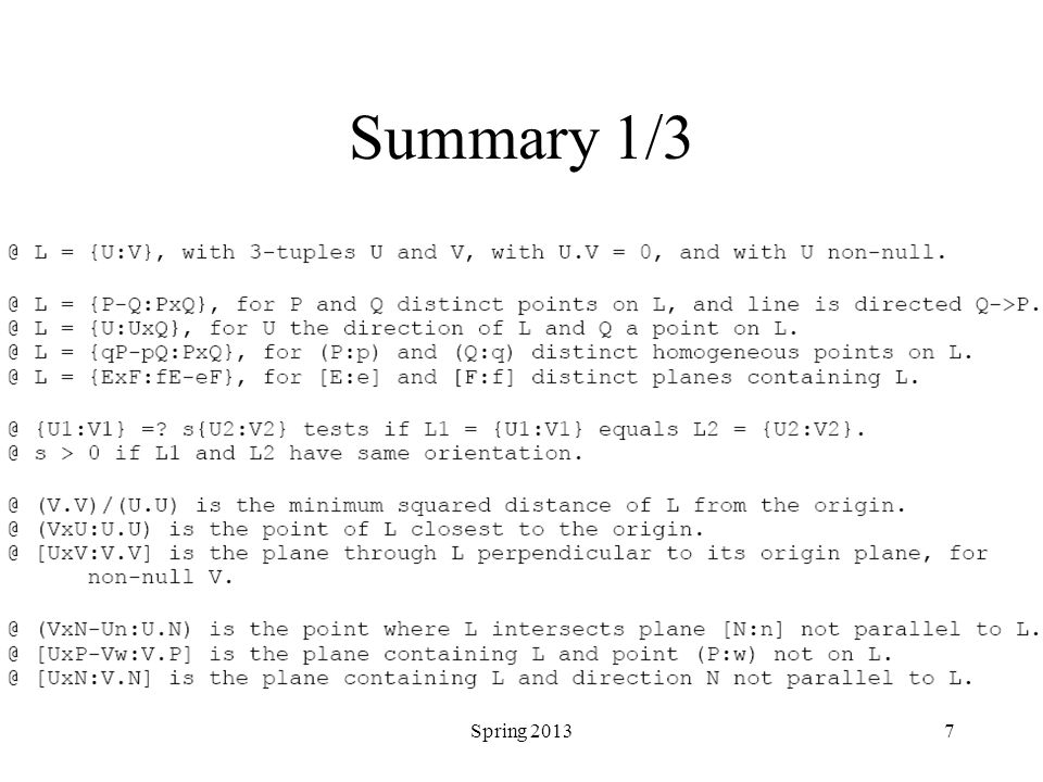 Plucker Coordinate Of A Line In 3 Space Ppt Video Online Download