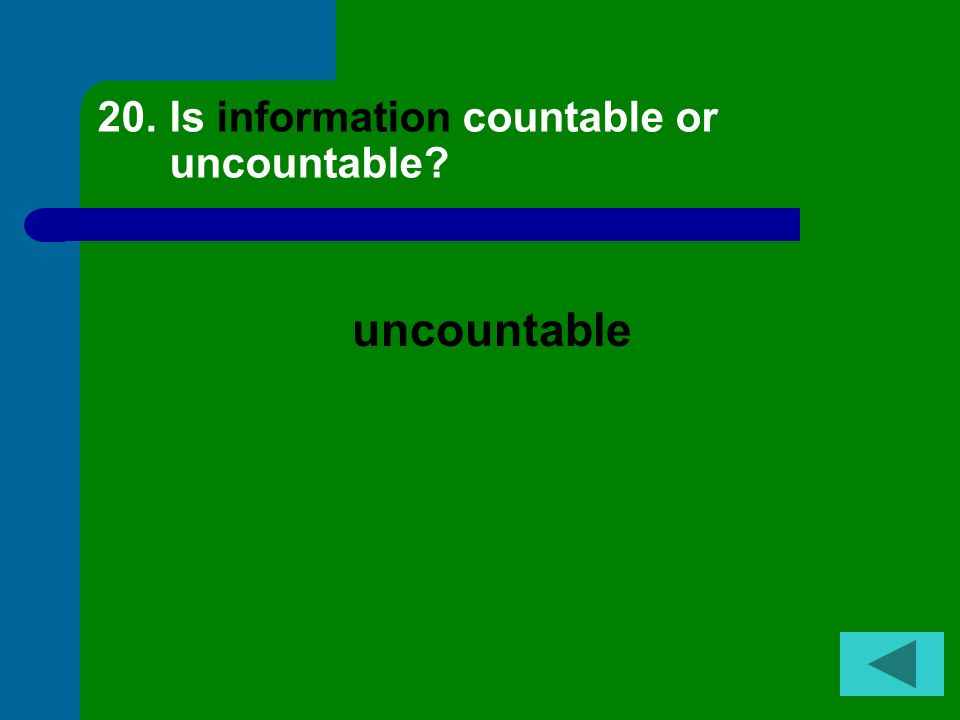 Is information countable or uncountable