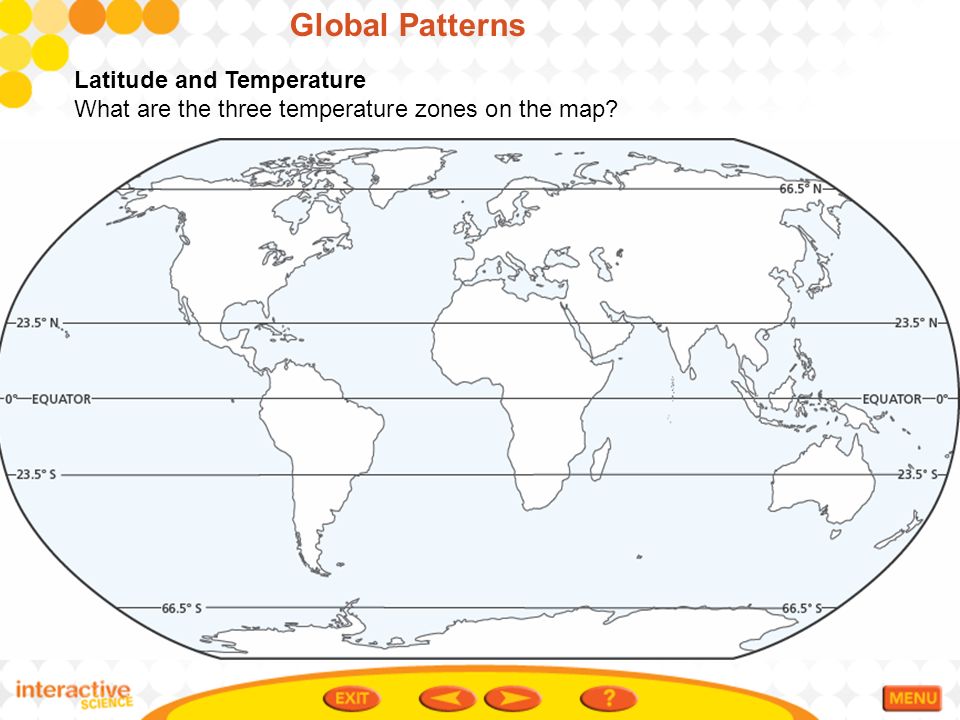 Global Patterns Latitude and Temperature