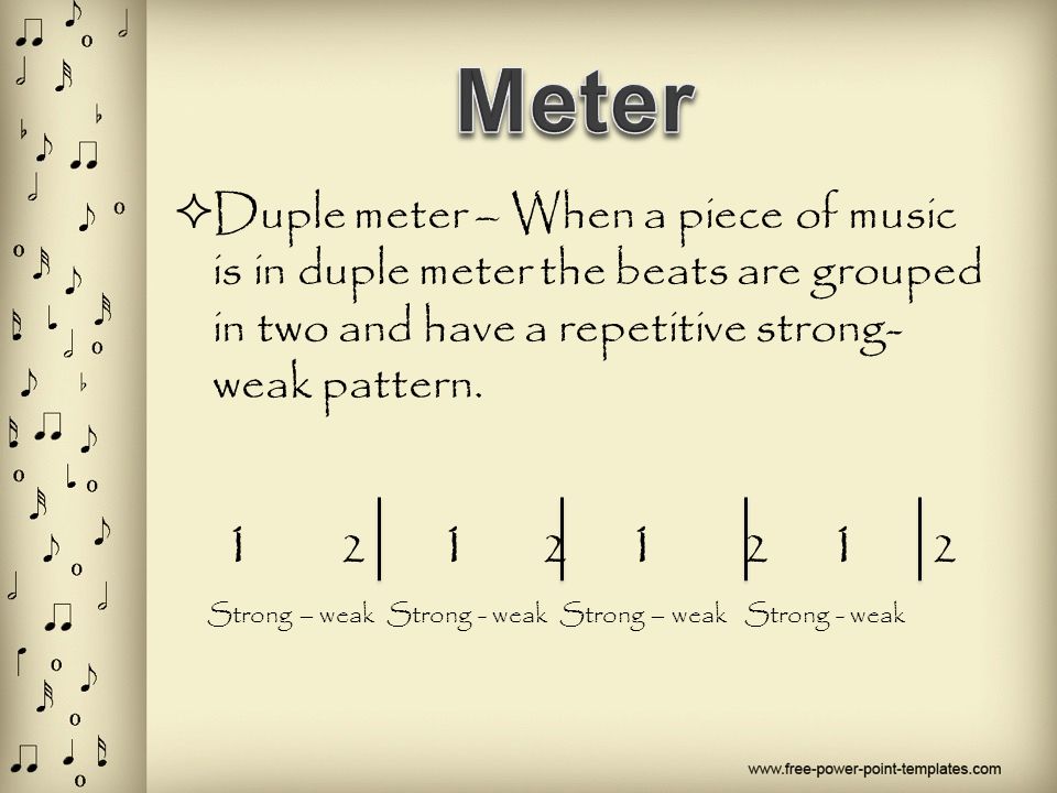 Meter and Time Signatures - ppt video online download