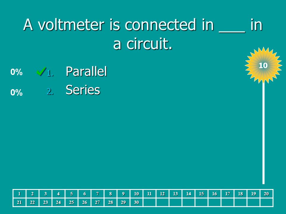 A voltmeter is connected in ___ in a circuit.