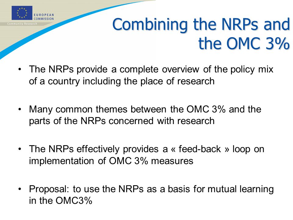 Combining the NRPs and the OMC 3%