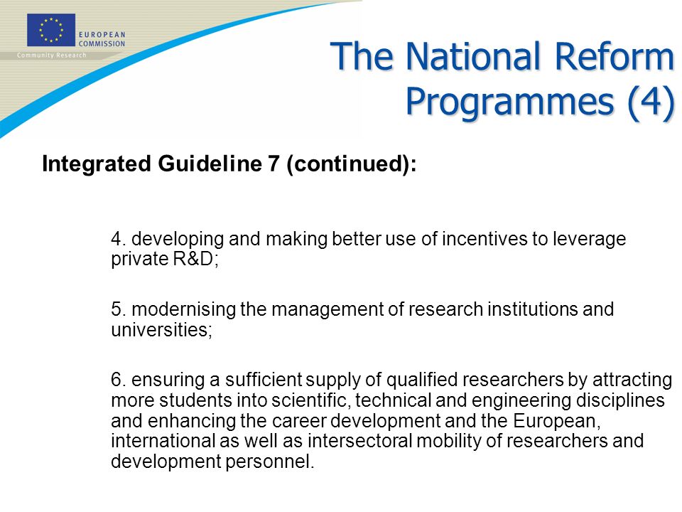 The National Reform Programmes (4)