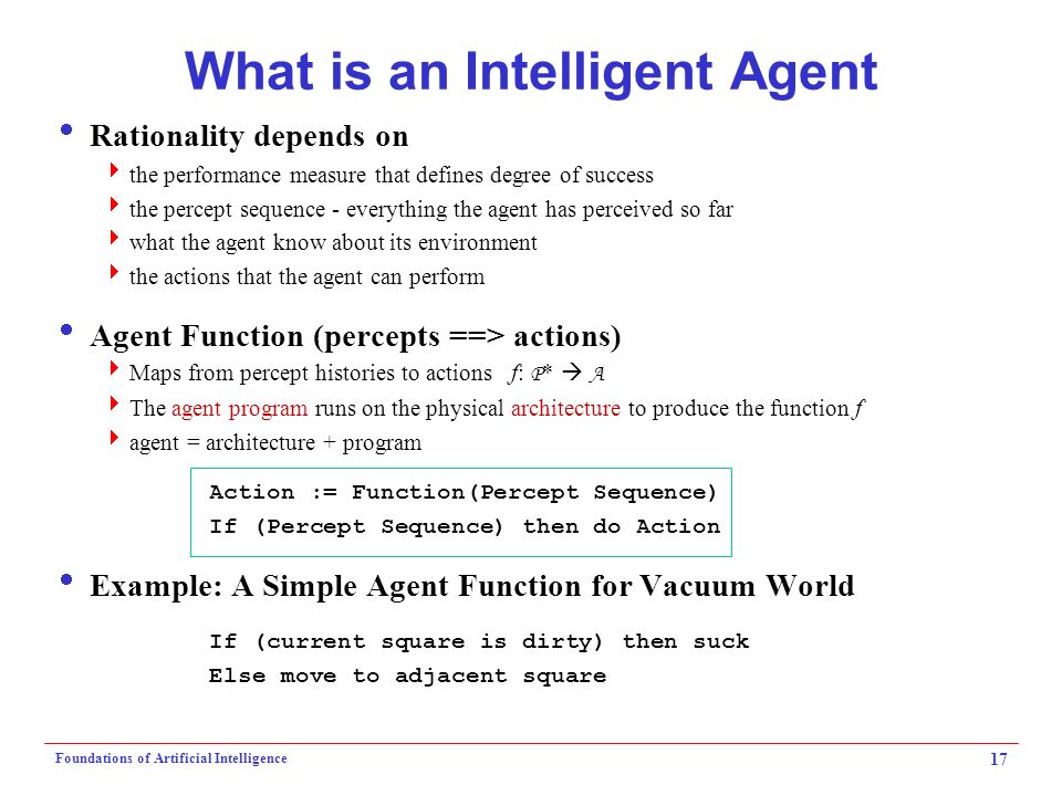 How many types of agents are defined in artificial intelligence Unit 1 Introduction Ppt Download
