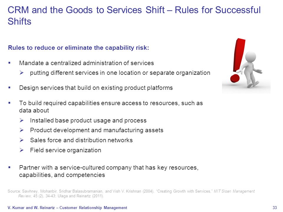CRM and the Goods to Services Shift – Rules for Successful Shifts