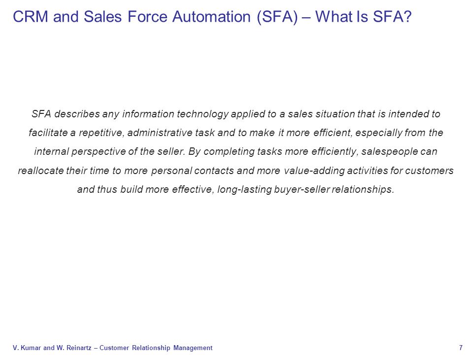 CRM and Sales Force Automation (SFA) – What Is SFA