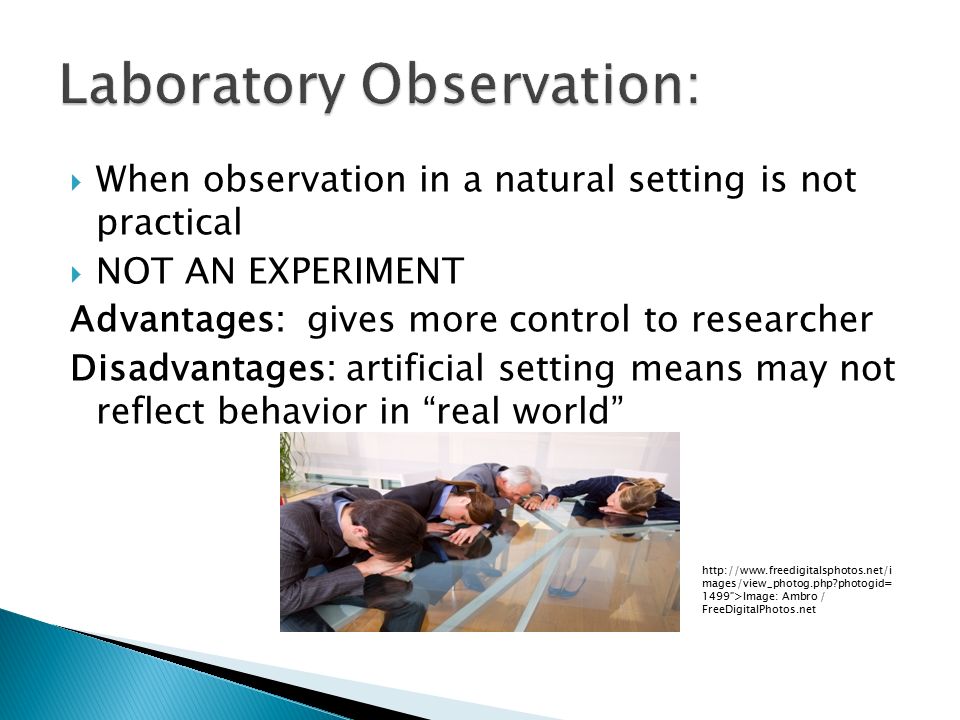Laboratory Observation: