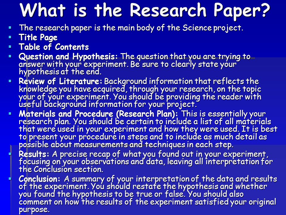 What is the Research Paper
