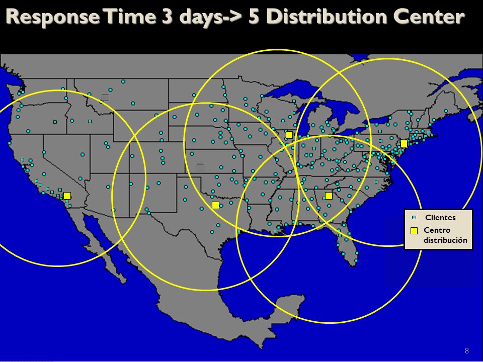 Response Time 3 days-> 5 Distribution Center