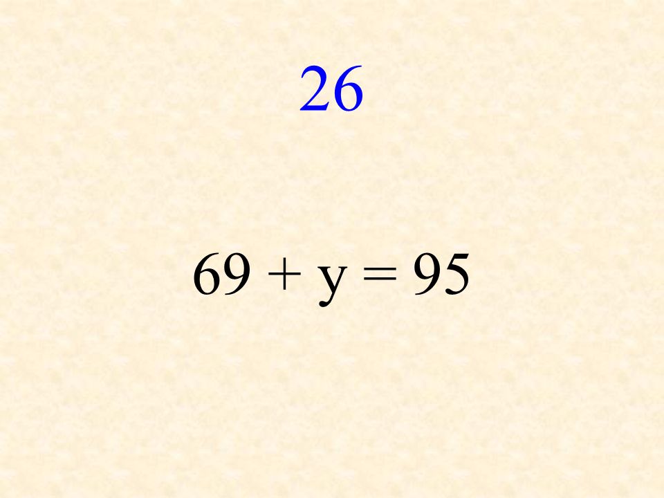 y = 95