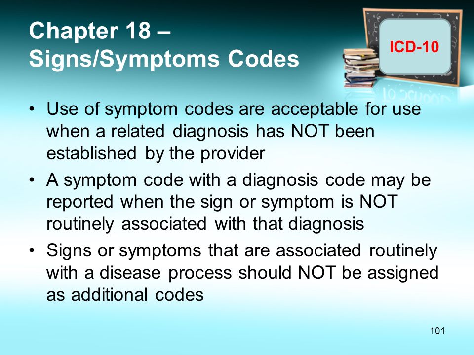 Chapter 18 – Signs/Symptoms Codes