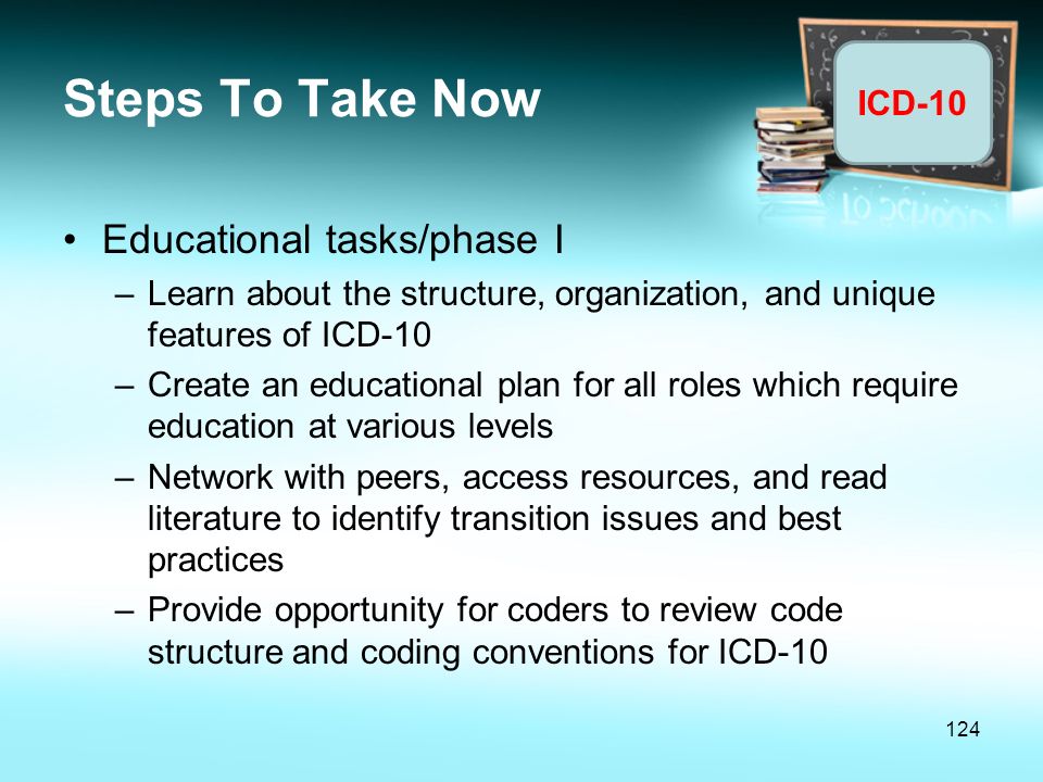 Steps To Take Now Educational tasks/phase I