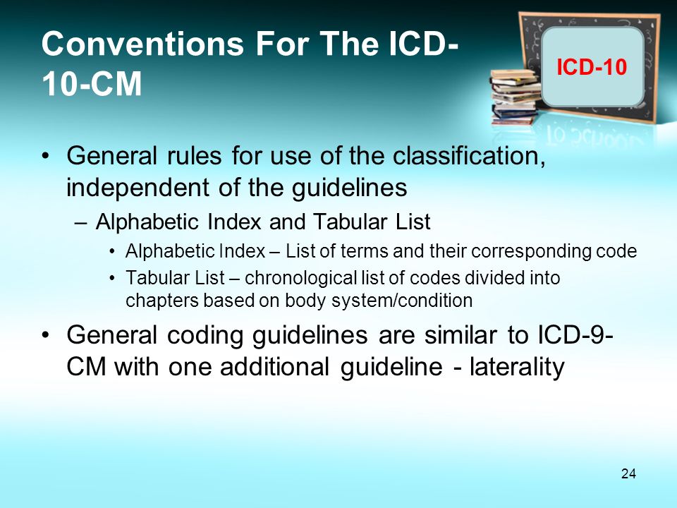 Conventions For The ICD-10-CM