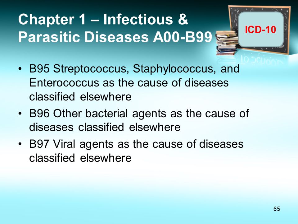 Chapter 1 – Infectious & Parasitic Diseases A00-B99