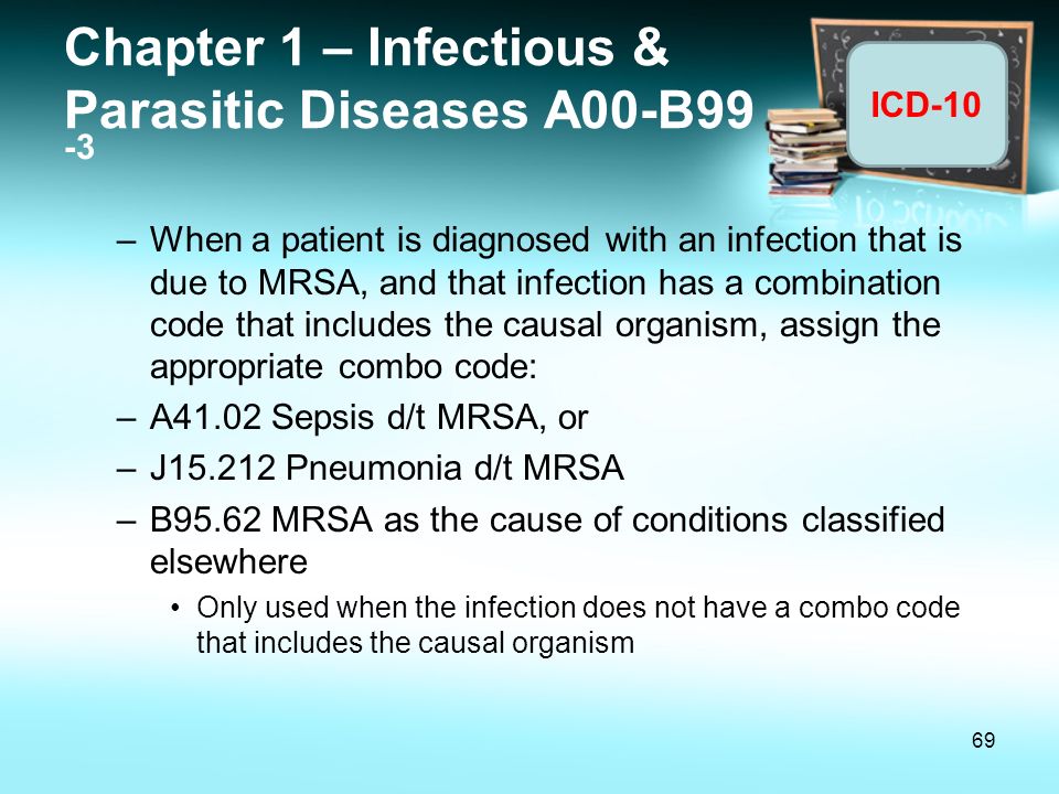Chapter 1 – Infectious & Parasitic Diseases A00-B99 -3