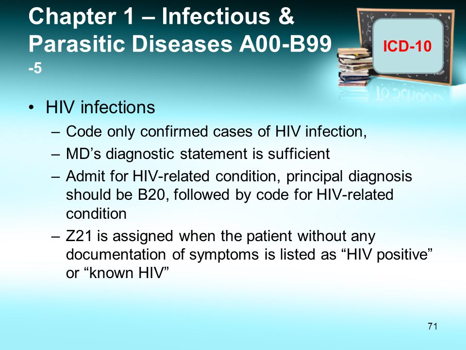 Chapter 1 – Infectious & Parasitic Diseases A00-B99 -5