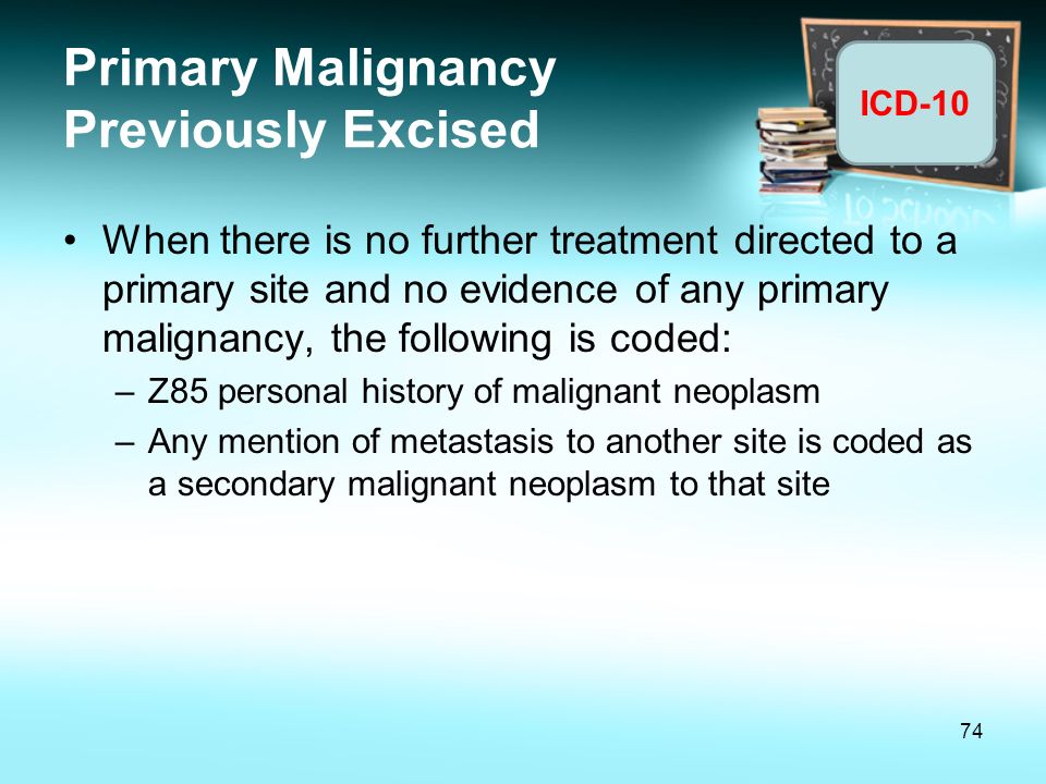 Primary Malignancy Previously Excised