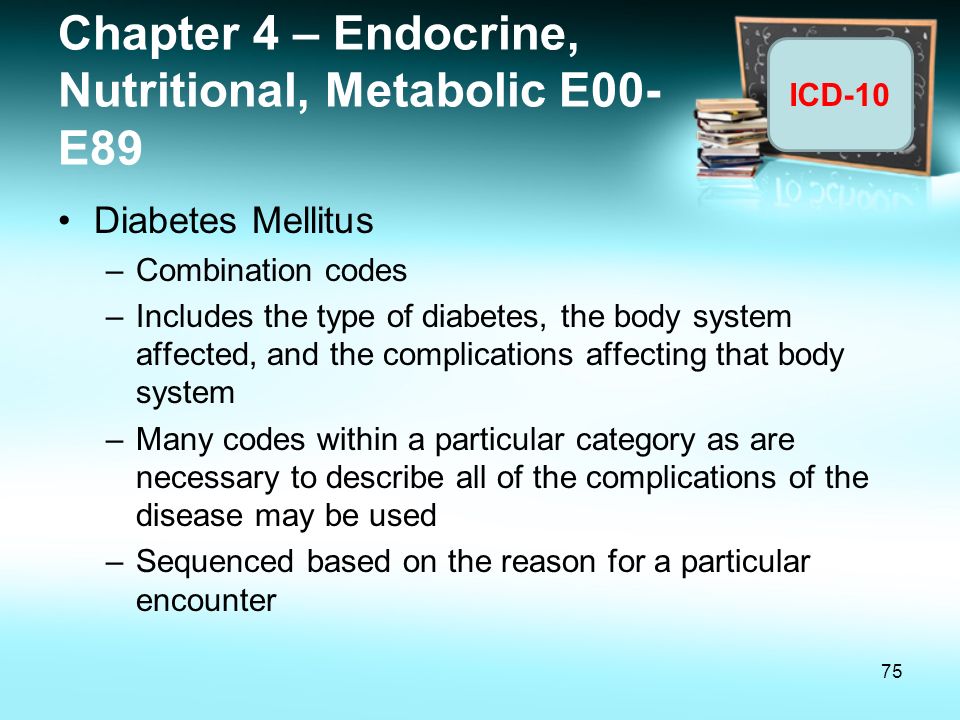 Chapter 4 – Endocrine, Nutritional, Metabolic E00-E89