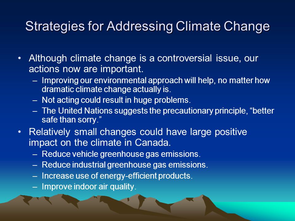 Strategies for Addressing Climate Change