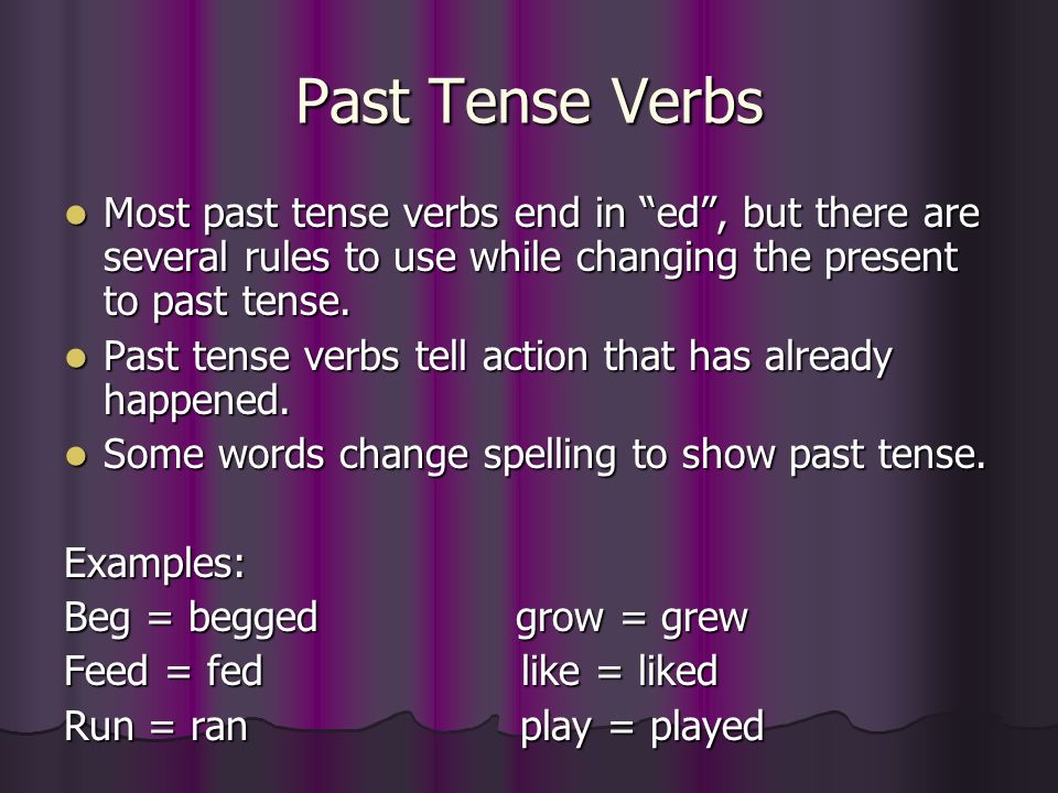 change past to present tense