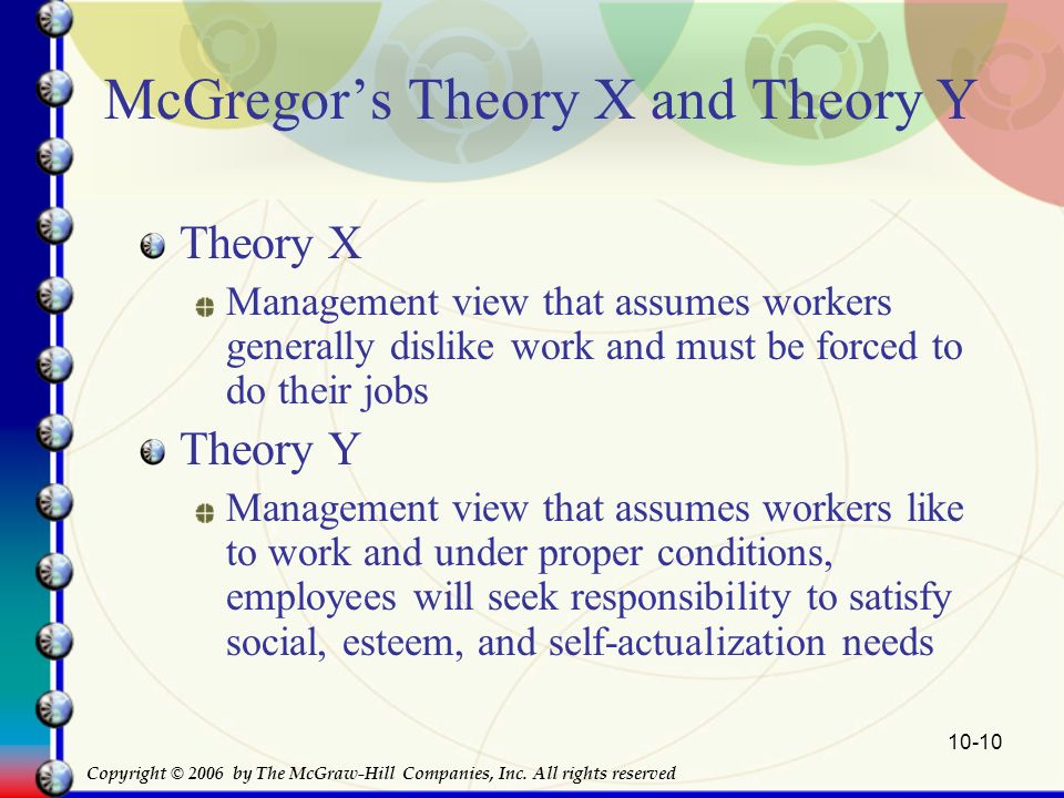 McGregor’s Theory X and Theory Y