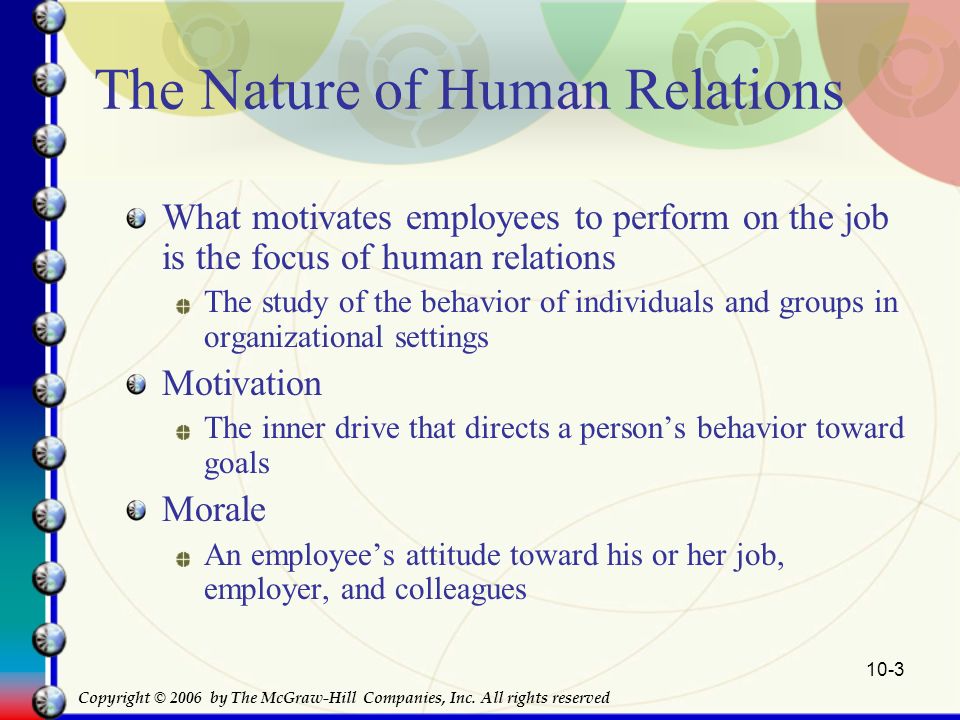 The Nature of Human Relations
