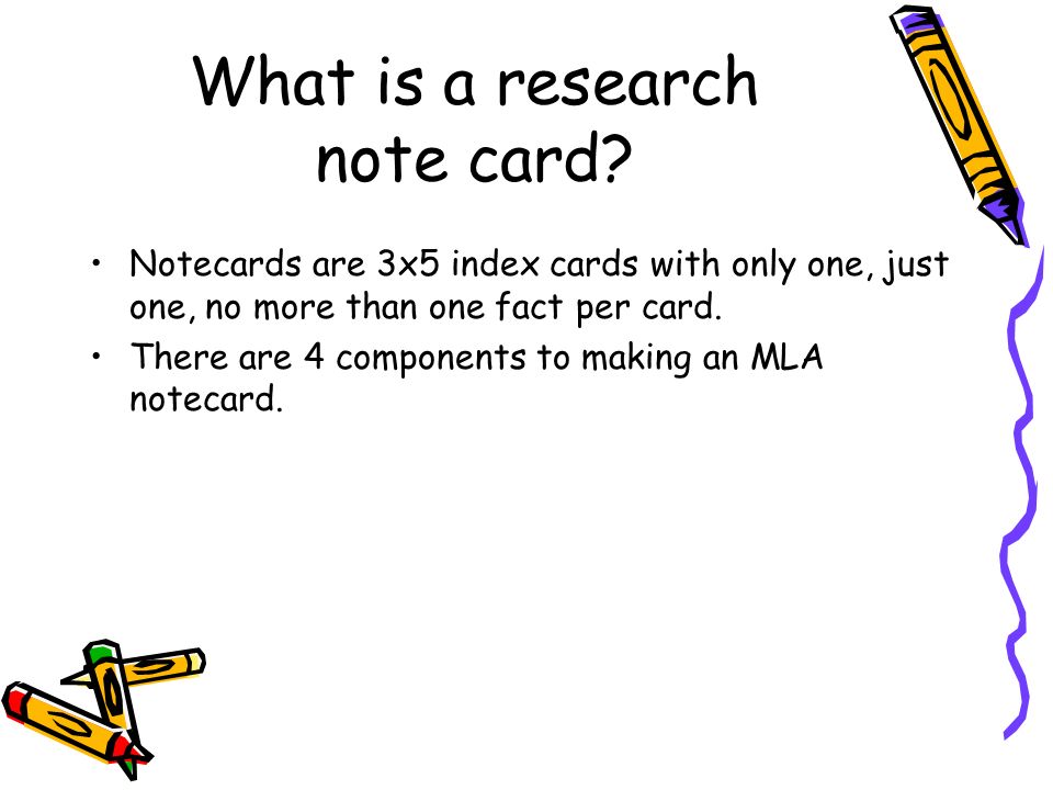 What is a research note card