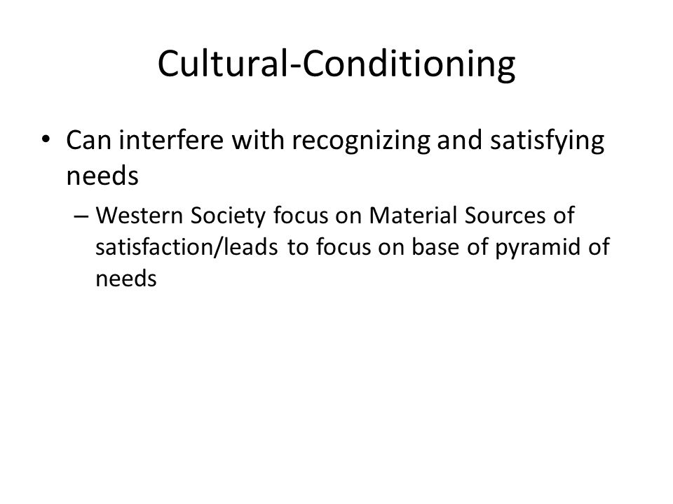 Cultural-Conditioning