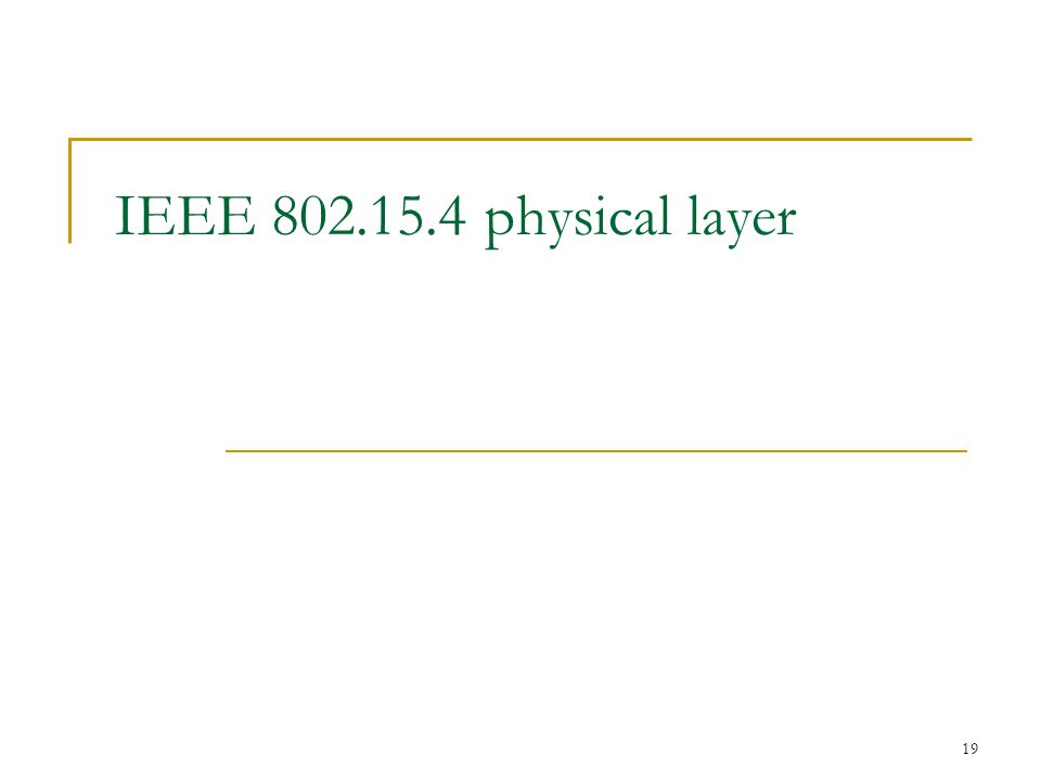 IEEE physical layer