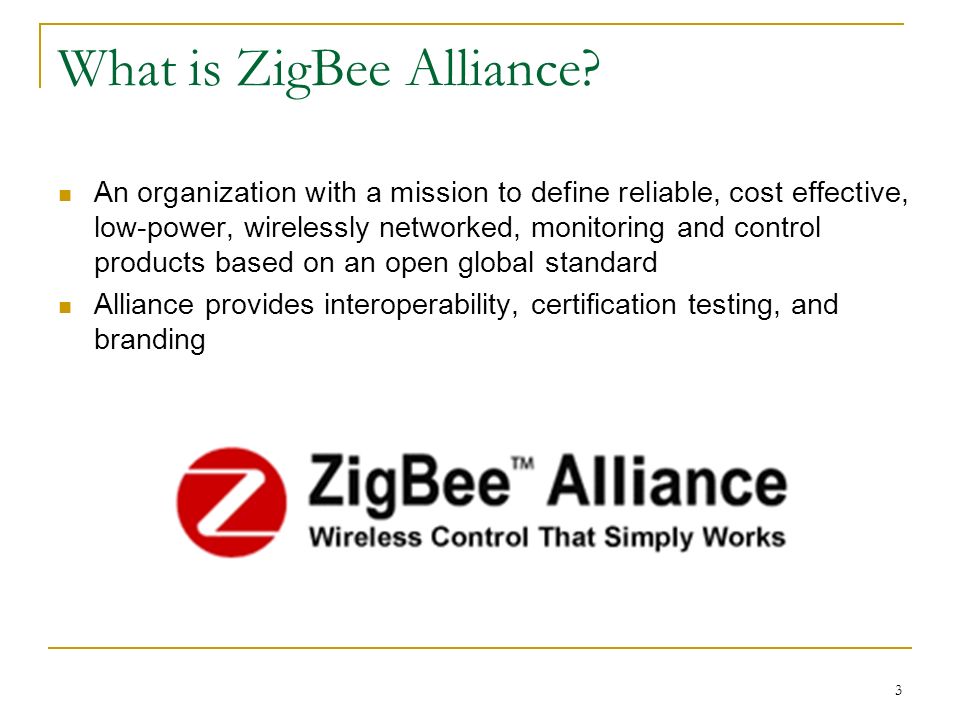 What is ZigBee Alliance